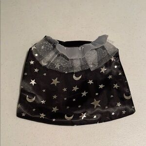 Black Cape with Silver Stars and Moons